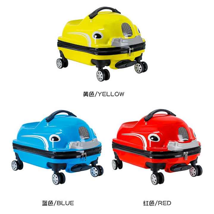 20 'ABS PC niños viajando estuche impreso trolley bag mochila escolar niños juguete giro coche montar maleta de viaje equipaje para niños