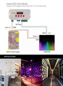 K-1000C più venduto 1500 pixel ws2811 ws2812b programmabile rgb controller led pixel con scheda SD - Product Image 5