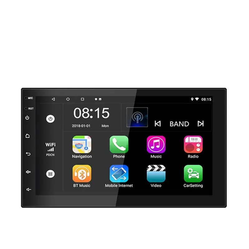 Универсальный HD дисплей сенсорный экран для Android 1 Din автомобильный DVD-плеер 7 дюймов Автомобильный Видео Радио GPS навигация автомобильный DVD-плеер