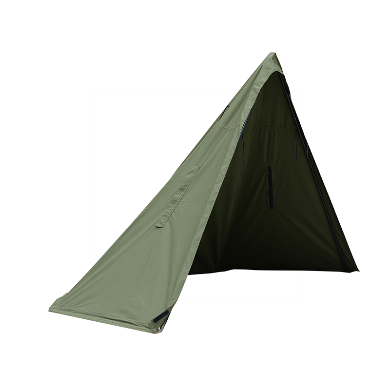 Slope shed tent