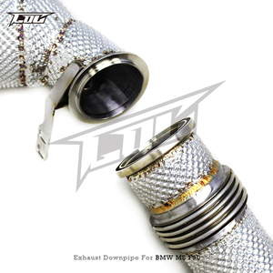 Catted downpipe สำหรับ BMW M5 F90 4.4T 2018-2023กีฬารถ heatshield downpipe เพิ่มเสียงถนน headers - Product Image 6