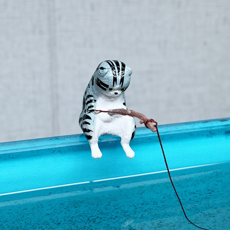 Nuovo gatto da pesca con stampa leopardata grigia