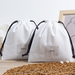Custom <strong>Canvas</strong> <strong>Drawstring</strong> <strong>Pouch</strong> Customized logo Organic Cotton Fine Cloth <strong>Canvas</strong> <strong>Drawstring</strong> Dust Proof Bag Recyclable Bag - Product Image 1