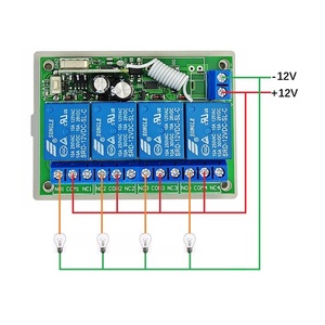 12-24V 4-Kanal-Universal-Fernbedienungskit Rf 433 MHz Sender und Empfänger Enthält 2 Fernbedienung für Tore - Product Image 5