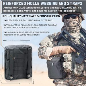 Custom Tactical Grade Car <strong>Key</strong> Bag RF Signal Blocking Liner MOLLE Webbing Systems Faraday <strong>Pouch</strong> - Product Image 4