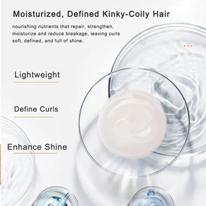 Private Label Curl <strong>Defining</strong> Cream for Curly Hair Detangle and Reduce Frizz Natural Coconut Oil Shampoo and <strong>Leave</strong> in Conditioner - Product Image 3