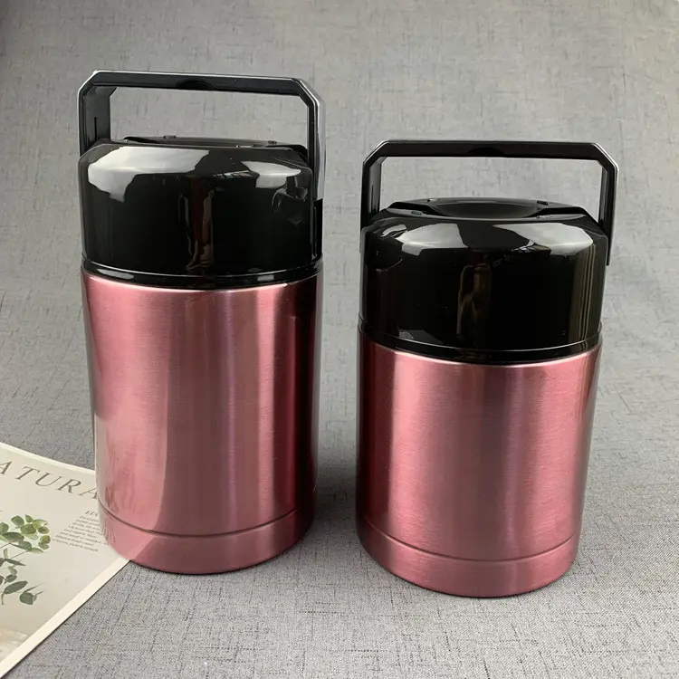 Customization Large Capacity Lunch Box Double Wall Stainless Steel Thermos Food Jar With Handle