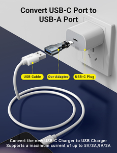 USB C型适配器 | 将USBC端口转换为USB-A端口充电转换器适配器，带Type-C & Micro & iOS磁性尖端 - Product Image 3