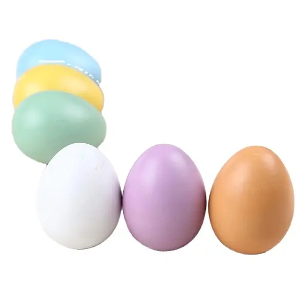 Vente en gros, faux œuf en bois réaliste pour la décoration