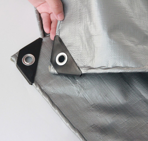 カバー用ヘビーデューティーシルバータープ<span class=keywords><strong>220gsm</strong></span>シルバーPeターポリン