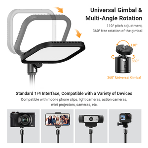 Luci Video a LED RGB dimmerabili faretto di illuminazione a uscita continua per YouTube Vlog Studio Shooting Light - Product Image 3