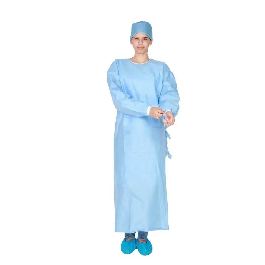 AAMI – robes d'isolation renforcées jetables de niveau 2, blouses chirurgicales stériles pour les examens en clinique et les hôpitaux, SMS, 45g/m2