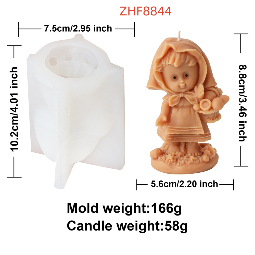 Molde de cesta con niña Caperucita Roja