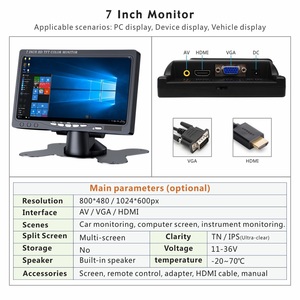 HD-MI VGA AV Input Mini LCD Desktop <strong>Computer</strong> <strong>Monitor</strong> <strong>with</strong> HD Display and <strong>Built</strong>-<strong>in</strong> Speaker Price - Product Image 5