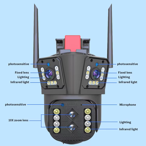 OEM 4G WIFI三镜头室外监控摄像机12mp安全摄像机自动跟踪360无线Wifi两内置麦克风云 - Product Image 2
