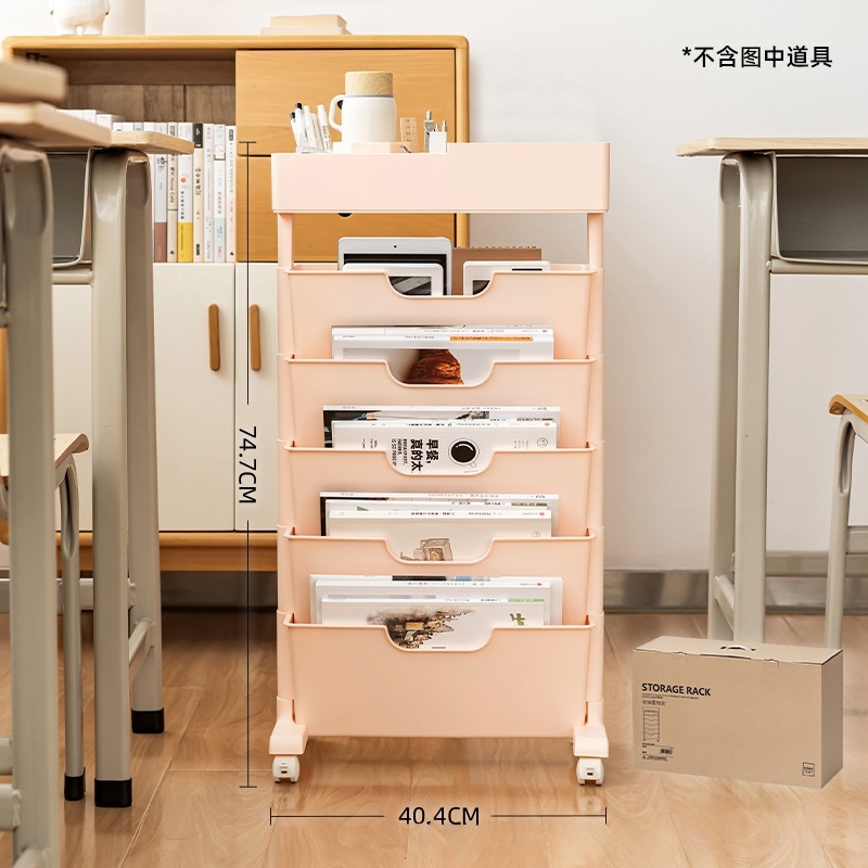 Pink - no drawers with wheels