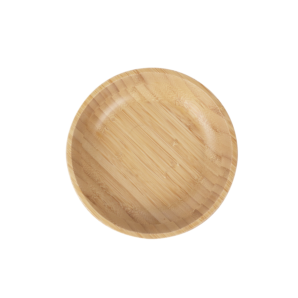 brown round plate