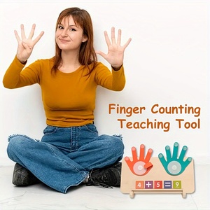 Wooden Math Board Number <strong>Counting</strong> Finger <strong>Counting</strong> Toys Wooden Math Board Learning Toys Educational Math Blocks - Product Image 6