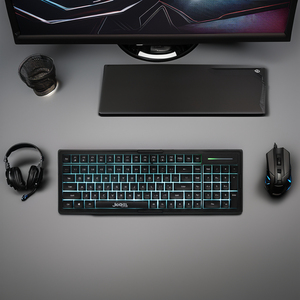 Multimedia <strong>Function</strong> 101-Key Wired <strong>Keyboard</strong> with Blue Lighting Black ABS USB <strong>Computer</strong> Gaming Accessories