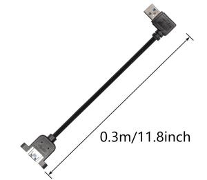 5Gbps CABLETOLINK 90度直角USB3.0オス-メス、データ転送用ネジ穴パネルマウント付き (L/<span class=keywords><strong>R</strong></span>)