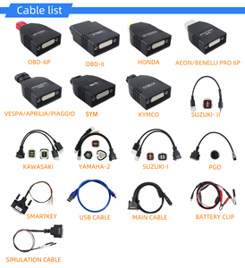 Lector de instrumentos de diagnóstico PRO para motocicleta 100, herramienta de reparación de programación clave de reinicio de lámpara de mantenimiento de datos de congelación de código de error - Product Image 6