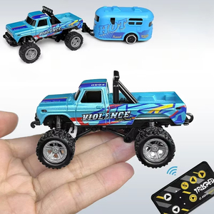 RC Off-road canavar kamyon 1/64 uzaktan kumanda Mini tırmanma araba alaşım modeli 2.4G uzaktan kumanda elektrikli oyuncak araç - Product Image 3