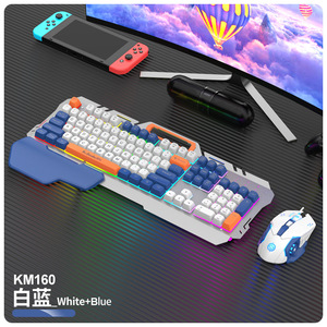 Combo de ratón y teclado Rgb de alta calidad al por mayor con reposamanos, teclado de Panel metálico, juego de teclado y ratón para juegos - Product Image 2