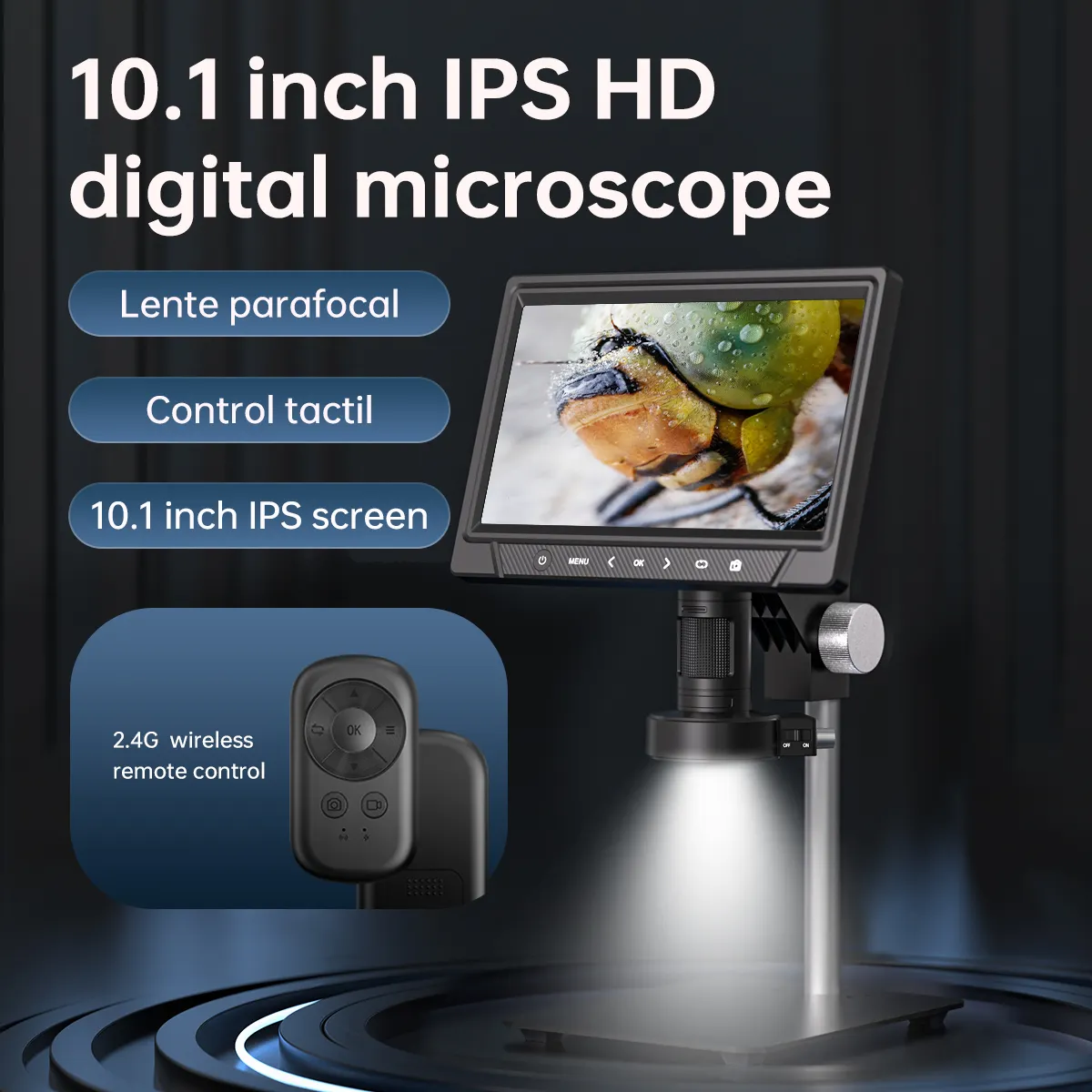 Aleezi bán buôn 351-b 1080P kính hiển vi electronique 50-1200x kính hiển vi kỹ thuật số cho điện thoại di động sửa chữa với 10.1-inch màn hình LCD