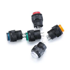 Self-locking 16MM Rast/Momentary push button schalter mit 5 Farbe LED beleuchtung 4Pin R16-503/AD r16-503/BD - Product Image 6