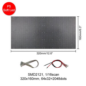 P5mm Kreis-LED-Matrix modul Flexibles Silizium-LED-Modul 5mm Pitch Pixel High Definition 64x32 Punkte Soft App Control 320*160mm - Product Image 4