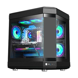 Custodia per Pc in vetro temperato a strisce lunghe con Display Lcd 240 360 raffreddamento ad acqua Atx Gaming Computer custodie con schermo cubo - Product Image 6