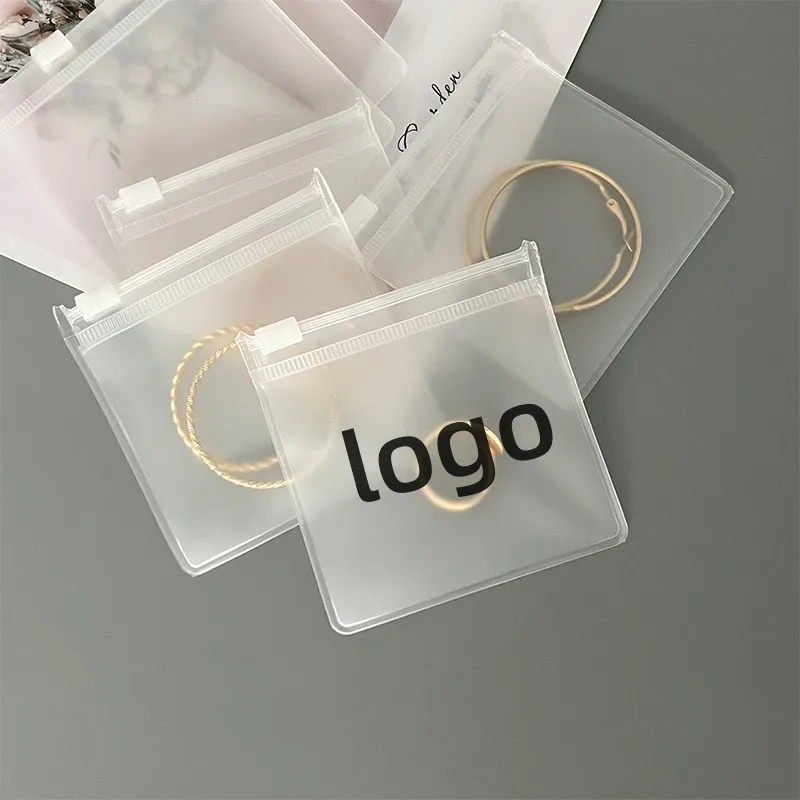 Mini emballage en plastique EVA PVC avec logo personnalisé Sacs à fermeture éclair pour bijoux Sac à bijoux PVC transparent