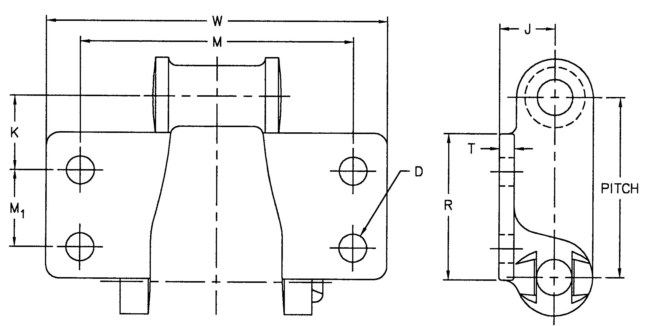 H Class Mill Chain with K2 Attachment