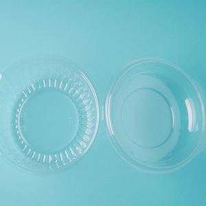 食品包装用ドーム蓋付き包装容器に行く高品質ラウンドPETプラスチックフルーツボウル透明サラダボウル