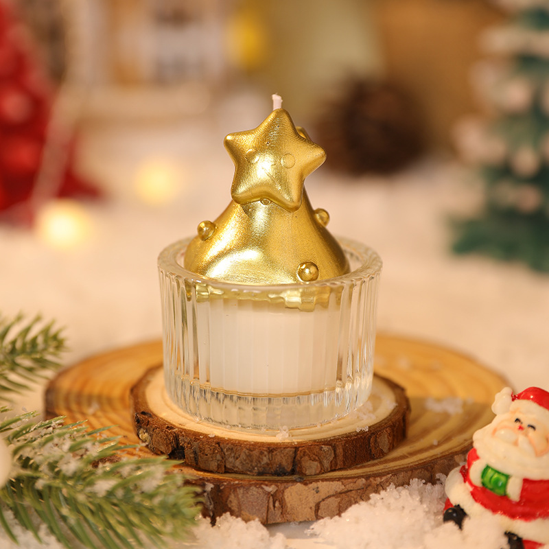Five-pointed star christmas tree-gold
