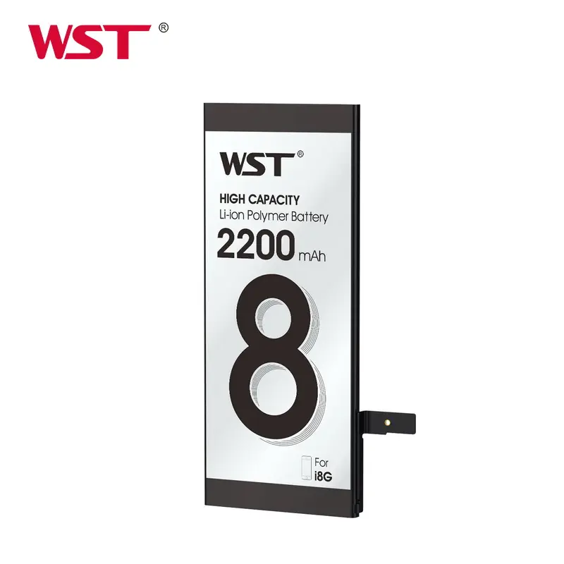 WST campione gratuito oem 2100mah wst cellulare batteria ricaricabile ai polimeri di litio per telefono 8