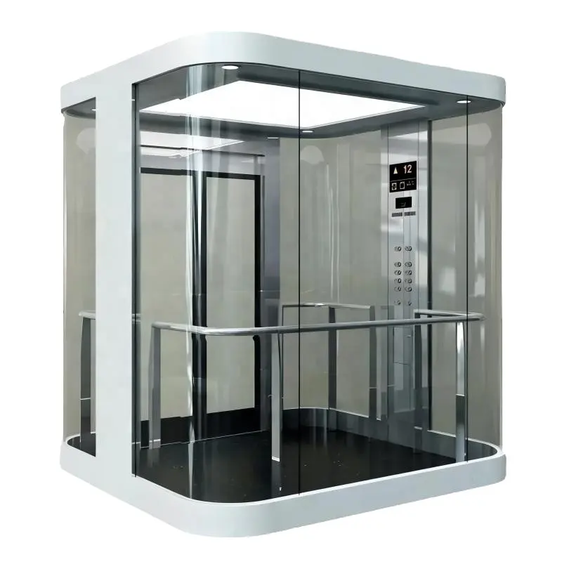 Kursi lift tangga rumah cacat 450kg, penggunaan dalam ruangan lift rumah 4m