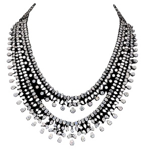 Elmas ve beyaz altın 30 gm altın 20 carats <span class=keywords><strong>lg</strong></span> diamonds ayarlanabilir lüks kolye takı kadınlar düğün gelin takı seti