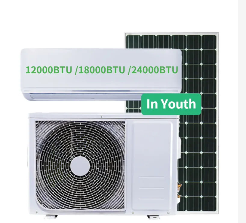 Climatiseur à énergie solaire hybride AC DC, prix 12000btu 18000btu 24000BTU, climatiseur solaire