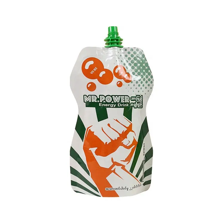 Individuell bedruckter Stand-Kunststoff-Fruchtsaft-Alkoholdose mit Auslauf biologisch abbaubare Softdrinks-Verpackung Milch-Wasserbeutel