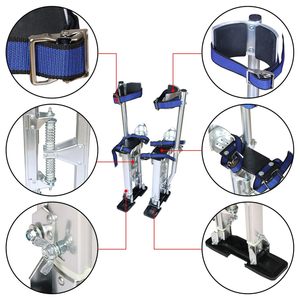 قابل للتعديل 15-23 بوصة التصميم الصناعي دريوال ركائز الصف 15 أداة ركائز أساسية لطلاء تنظيف الألومنيوم الصلب المواد-الفضة - Product Image 6
