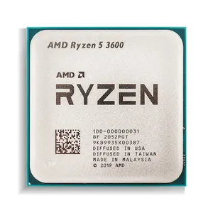 AMD R Yzen 5 3600 R5 3600 Seis núcleos Doce hilos 3,6 Ghz Procesador 7NM 65W L3 = 32M <span class=keywords><strong>Socket</strong></span> AM4 Cpus Desktop <span class=keywords><strong>Intel</strong></span> Six Core CN;GUA