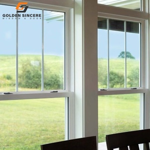 GS Modern Double Hung <strong>Sash</strong> <strong>Window</strong> Sliding Aluminum Glazed Thermal Break Hurricane Soundproof Villas Glass <strong>Window</strong> Type - Product Image 3