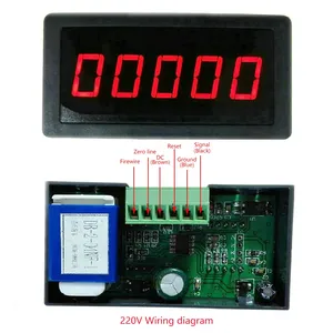 LCD-Digital zähler modul DC12V-24V elektronischer Totalisator mit NPN-Signals chnitt stelle 1 ~ 999999 Mal Zähl bereich - Product Image 1