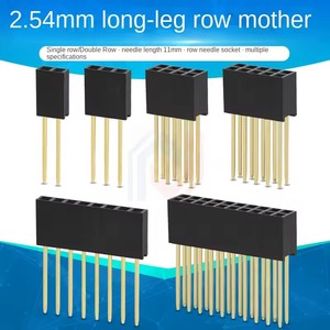 2,54mm einzelne zweireihige Buchse 1 X5/6/8/10/15/16/40 2 X3/4/20/18/40 Lange Stifte PC104 11mm PCB Board Pin Header Für Arduino - Product Image 1