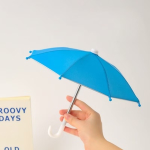 Mini dễ thương sier trang trí chống đỡ ô đồ chơi với in logo thuận tiện Take-out điện thoại di động dù để che nắng nhựa xử lý - Product Image 2