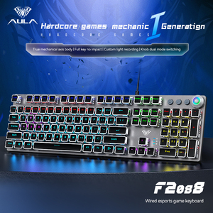 Teclado mecánico para juegos con cable y retroiluminación LED personalizada de alta calidad con reposamanos magnético teclado para juegos de programación
