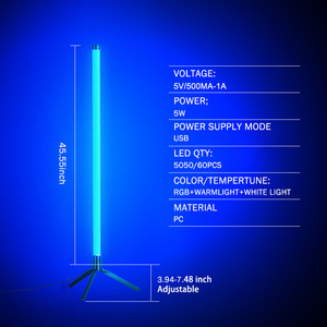 ไฟ RGB สร้างบรรยากาศ10W ไฟเพลงสี USB ไฟ LED ห้องนั่งเล่นห้องนอนไฟพื้นพร้อมแอปควบคุมด้วยรีโมทควบคุมด้วยเสียง - Product Image 5