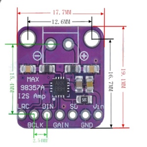 Ruised Stock MAX98357 <strong>I2S</strong> Audio amplifier module unfiltered Class D amplification supports ESP32 <strong>Raspberry</strong> <strong>pi</strong>