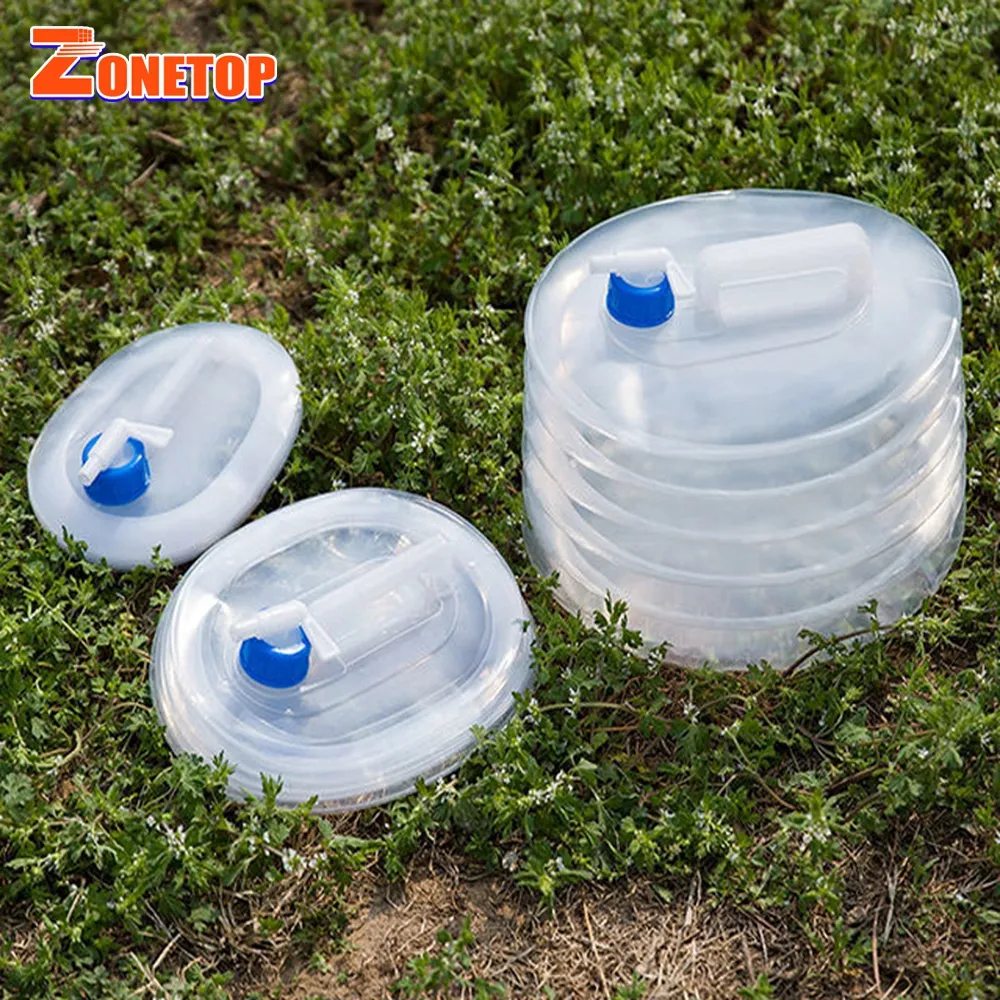 Vente en gros 3 L 5 Ltr 8 Litro 10 litres 15 litres pliable flexible récipient d'eau potable avec robinet